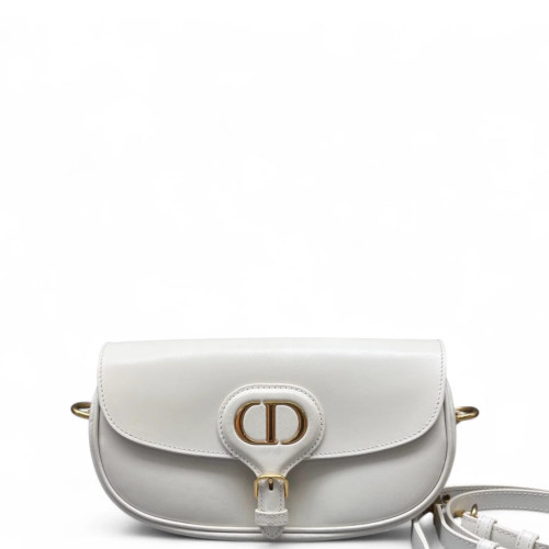Dior East West Bobby Flap Calfskin White