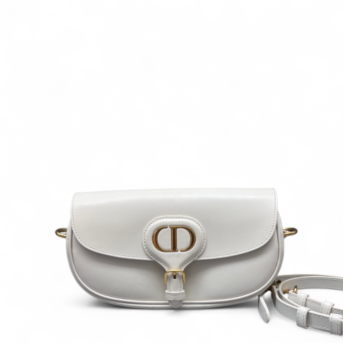 Dior East West Bobby Flap Calfskin White