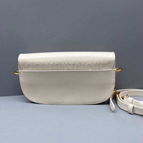 Dior East West Bobby Flap Calfskin White