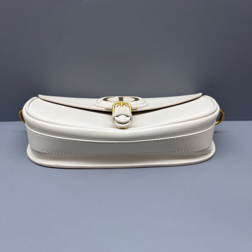 Dior East West Bobby Flap Calfskin White