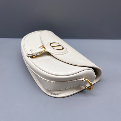 Dior East West Bobby Flap Calfskin White