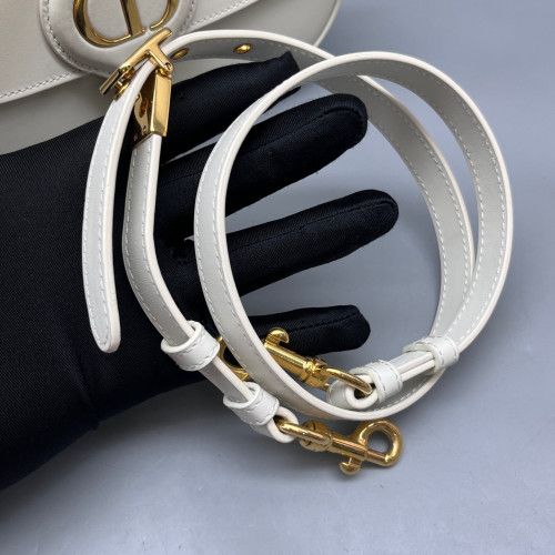 Dior East West Bobby Flap Calfskin White