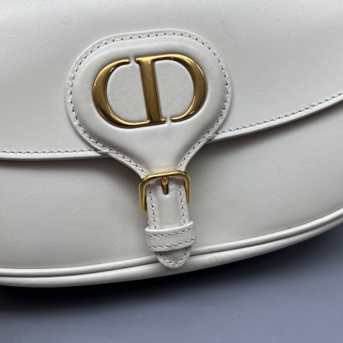 Dior East West Bobby Flap Calfskin White