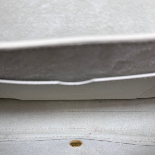 Dior East West Bobby Flap Calfskin White