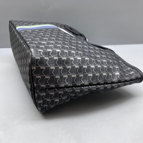Moynat Tote Bag Toile 1920 Monogram Calfskin Black Green Blue Moynat Tote Bag Toile 1920 Monogram Calfskin Black Green Blue