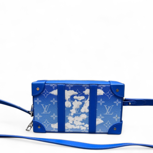 Louis Vuitton Soft Trunk Wallet Monogram White Blue