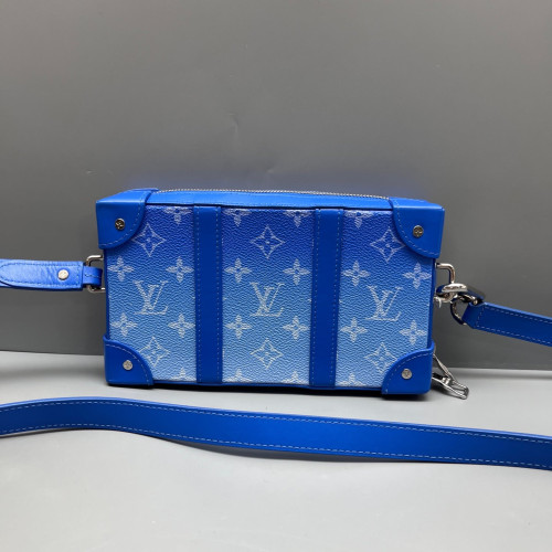 Louis Vuitton Soft Trunk Wallet Monogram White Blue