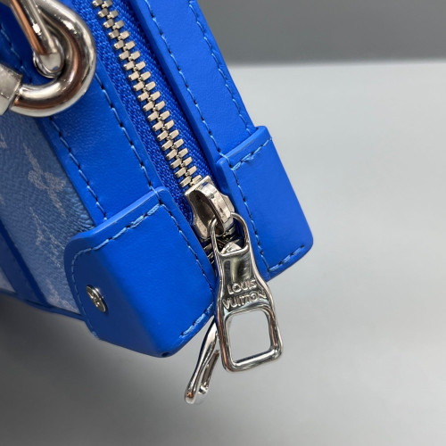 Louis Vuitton Soft Trunk Wallet Monogram White Blue