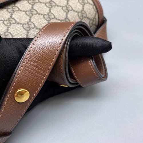 Gucci Small Horsebit 1955 GG Supreme Monogram Calfskin Beige Brown