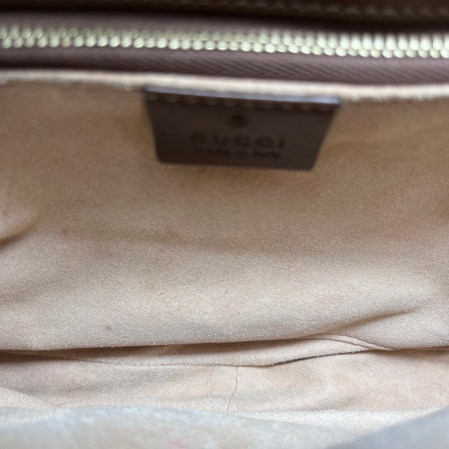 Gucci Small Horsebit 1955 GG Supreme Monogram Calfskin Beige Brown