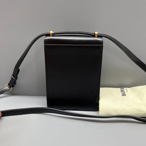 Burberry Phone Holder Smooth Calfskin Black Burberry Phone Holder Smooth Calfskin Black