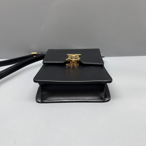 Burberry Phone Holder Smooth Calfskin Black Burberry Phone Holder Smooth Calfskin Black