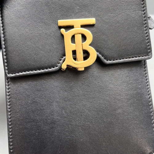 Burberry Phone Holder Smooth Calfskin Black Burberry Phone Holder Smooth Calfskin Black