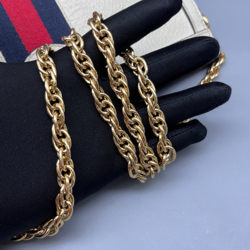 Gucci Small Ophidia Chain Shoulder Bag Calfskin White