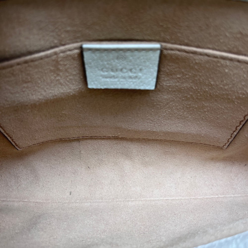Gucci Small Ophidia Chain Shoulder Bag Calfskin White