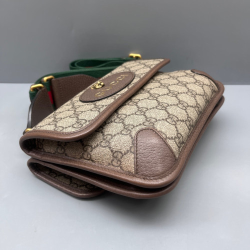 Gucci Neo Vintage Belt Bag GG Monogram Brown Beige Green Gucci Neo Vintage Belt Bag GG Monogram Brown Beige Green