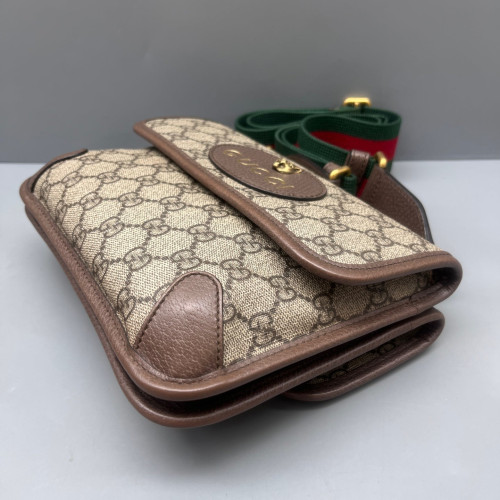 Gucci Neo Vintage Belt Bag GG Monogram Brown Beige Green Gucci Neo Vintage Belt Bag GG Monogram Brown Beige Green