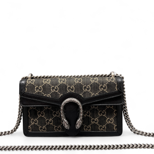 Gucci Dionysus Clutch GG Supreme Monogram Black