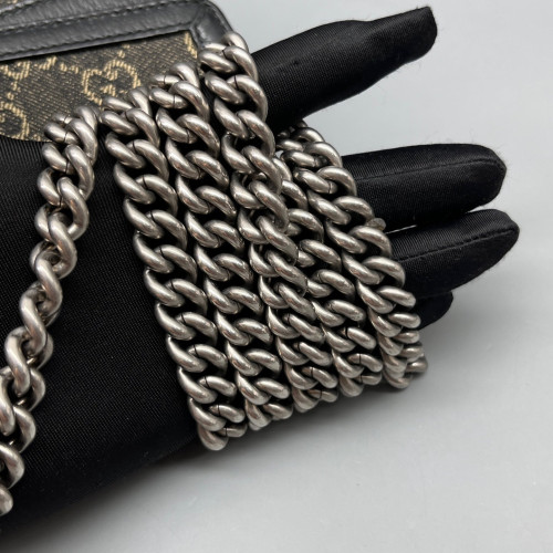 Gucci Dionysus Clutch GG Supreme Monogram Black