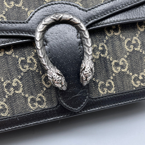 Gucci Dionysus Clutch GG Supreme Monogram Black