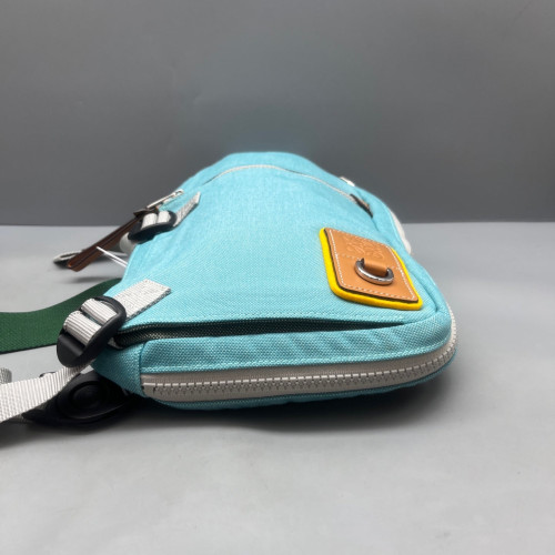 Loewe Bumbag Canvas Blue Brown Green Loewe Bumbag Canvas Blue Brown Green