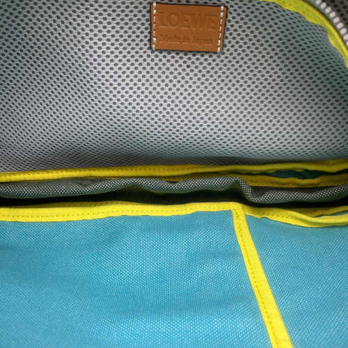 Loewe Bumbag Canvas Blue Brown Green Loewe Bumbag Canvas Blue Brown Green