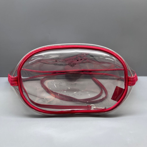 Prada Tote Bag PVC Calfskin Clear Red