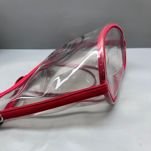Prada Tote Bag PVC Calfskin Clear Red