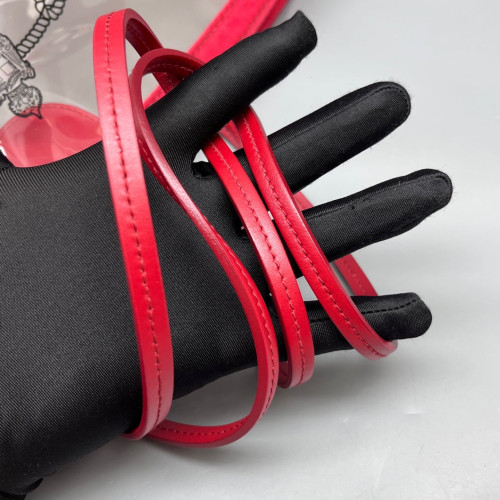 Prada Tote Bag PVC Calfskin Clear Red