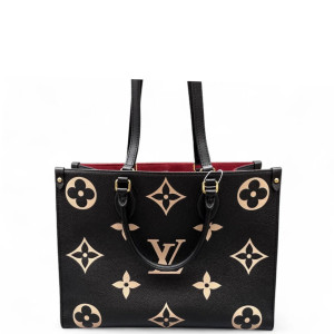 Louis Vuitton Onthego MM Monogram Empreinte Giant Black White