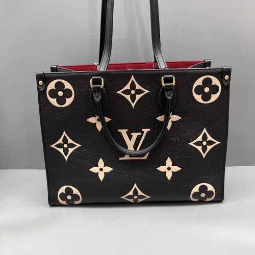 Louis Vuitton Onthego MM Monogram Empreinte Giant Black White