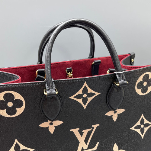 Louis Vuitton Onthego MM Monogram Empreinte Giant Black White