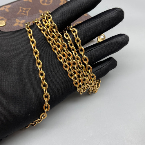 Louis Vuitton Pochette Felicie Chain Wallet Monogram Brown Magenta