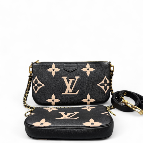 Louis Vuitton Multi Pochette Accessories Monogram Empreinte Giant Black Louis Vuitton Multi Pochette Accessories Monogram Empreinte Giant Black