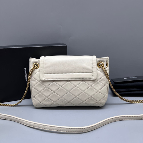 Yves Saint Laurent Mini Nolita Shoulder Bag Calfskin White Yves Saint Laurent Mini Nolita Shoulder Bag Calfskin White