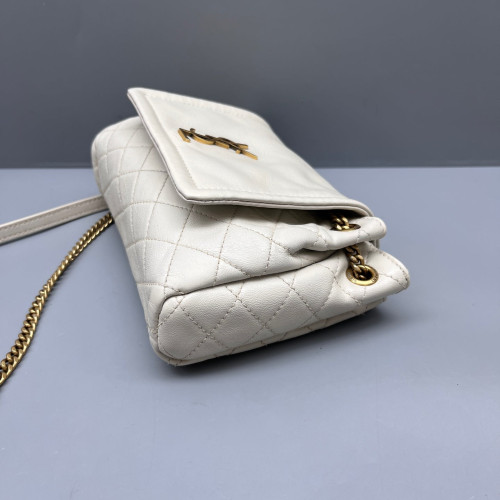 Yves Saint Laurent Mini Nolita Shoulder Bag Calfskin White Yves Saint Laurent Mini Nolita Shoulder Bag Calfskin White