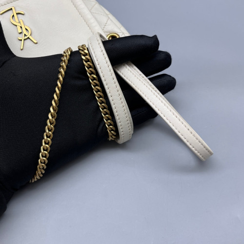 Yves Saint Laurent Mini Nolita Shoulder Bag Calfskin White Yves Saint Laurent Mini Nolita Shoulder Bag Calfskin White