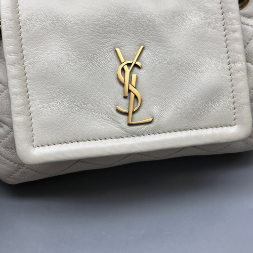 Yves Saint Laurent Mini Nolita Shoulder Bag Calfskin White Yves Saint Laurent Mini Nolita Shoulder Bag Calfskin White
