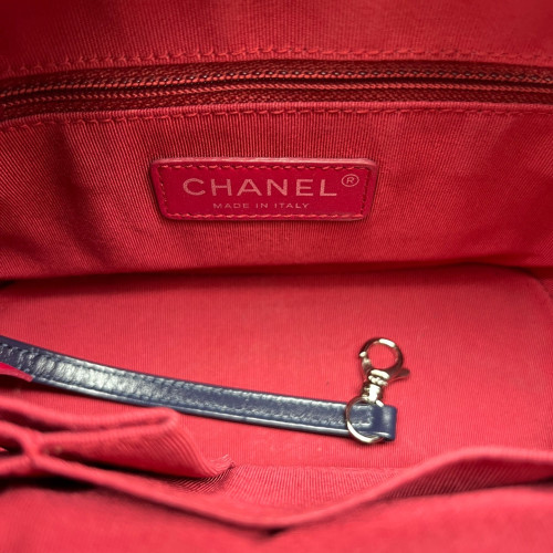 Chanel Quilted Small Gabrielle Hobo Calfskin Dark Blue