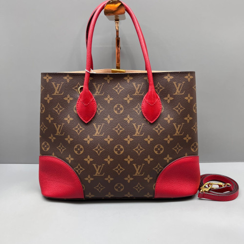 Louis Vuitton Flandrin Tote Monogram Brown Red