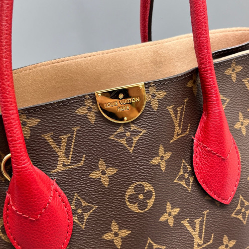 Louis Vuitton Flandrin Tote Monogram Brown Red