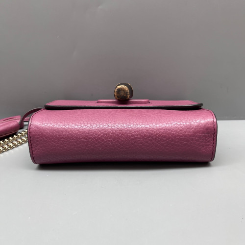 Gucci Bamboo Diana Chain Bag Grained Calfskin Purple Gucci Bamboo Diana Chain Bag Grained Calfskin Purple