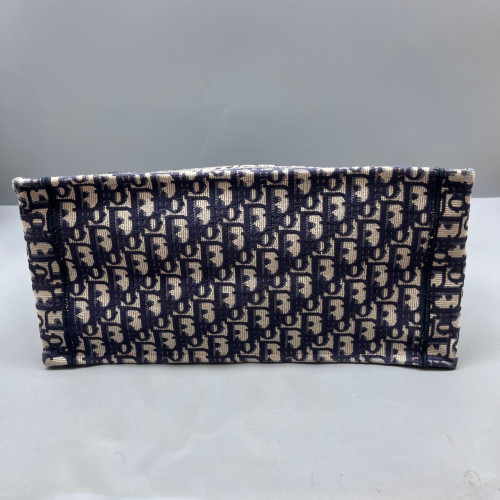 Dior Medium Book Tote Oblique Beige Navy