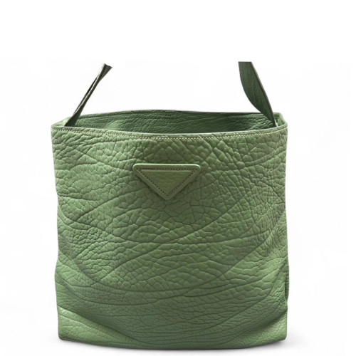 Prada Bucket Grained Calfskin Light Green