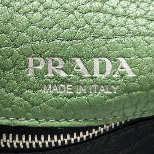Prada Bucket Grained Calfskin Light Green