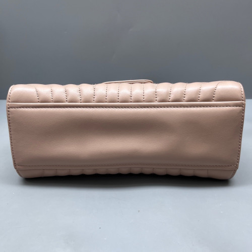 Prada Diagramme Medium Chain Flap Shoulder Bag Calfskin Natural Tan