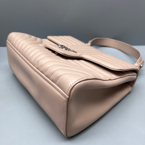 Prada Diagramme Medium Chain Flap Shoulder Bag Calfskin Natural Tan
