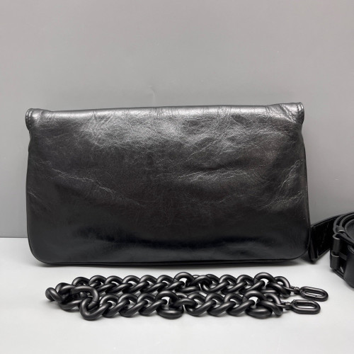 Balenciaga Medium BB Soft Flap Bag Calfskin Black Balenciaga Medium BB Soft Flap Bag Calfskin Black