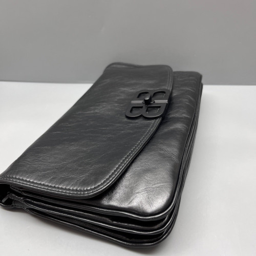 Balenciaga Medium BB Soft Flap Bag Calfskin Black Balenciaga Medium BB Soft Flap Bag Calfskin Black
