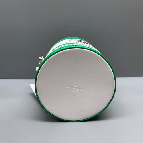 Louis Vuitton Bucket Calfskin Green White